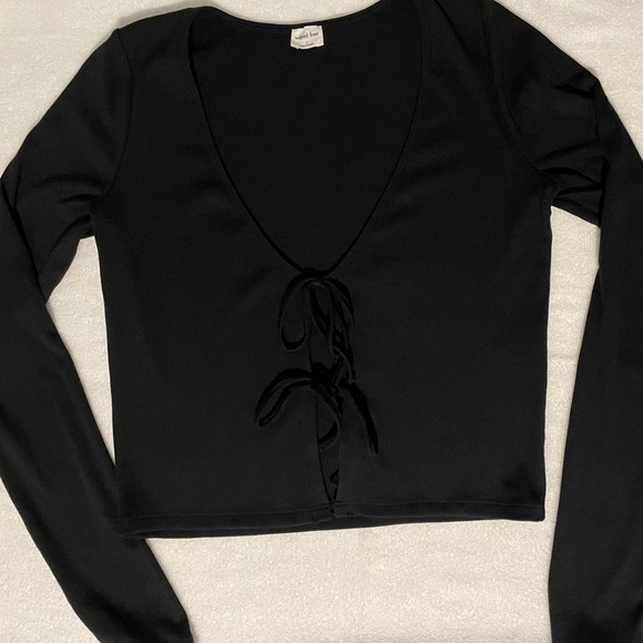 Wilfred Free Only Tie-Front Longsleeve - size S - Black - Picture 2 of 2